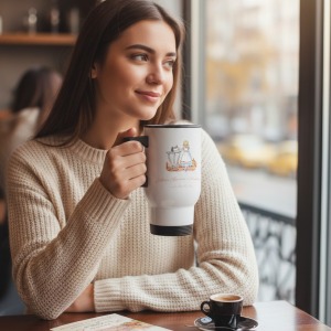 Masalsı Tasarımlı Premium Çelik Termos Bardak 450 ml