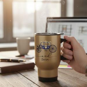 Masalsı Tasarımlı Premium Çelik Termos Bardak 450 ml