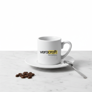 Kurumsal Logo Baskılı Beyaz Türk Kahvesi Fincanı 6 Adet