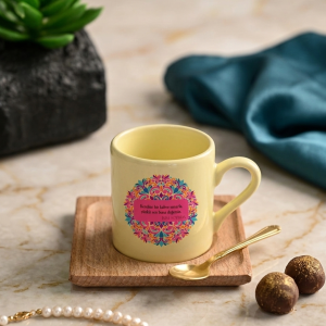 Mandala Desenli Kişiye Özel İsim Yazılı Motivasyon Türk Kahvesi Fincanı - Sen Buna Değersin