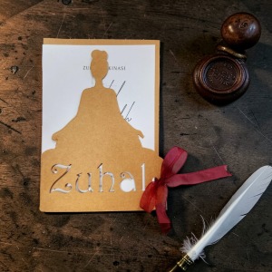 Özel Kesim İsim Yazılı Gelin Figürlü Davetiye