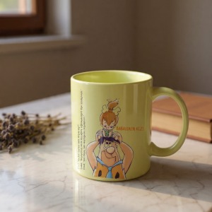 Veracraft Fred ve Çakıl Tasarımlı Porselen Kupa Bardak - Babasının Kızı Temalı Özel Baskı