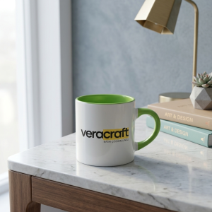 Veracraft Kurumsal Logo Baskılı İçi Renkli Porselen Kupa Bardak