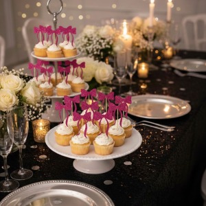 Pembe Fiyonk Kürdan Pasta Süsü